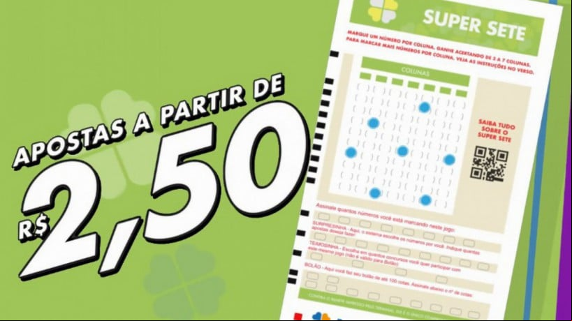 Resultado da loteria Super Sete, concurso 706, hoje, sexta-feira, 13 de junho de 2025 (13/06/25). O prêmio é de R$ 1,6 milhão 